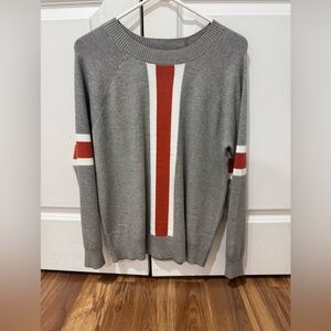 Avara Gray and Orange Women's Sweater